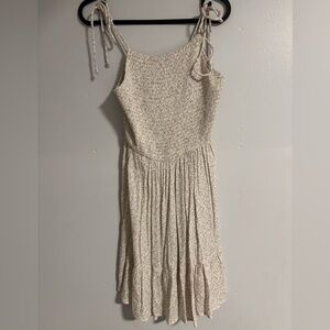 Hem & Thread Cream Floral Midi Dress